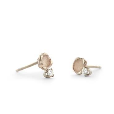 Boucles d'oreilles en or avec des diamants - Wim Meeussen Anvers