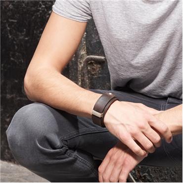 Bracelet en cuir large - Wim Meeussen Anvers