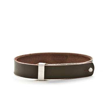 Leather bracelet with buckle closure - Wim Meeussen Antwerp