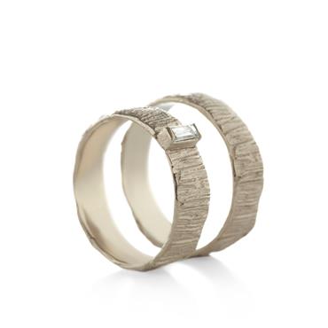 Wedding rings with baguette diamond - Wim Meeussen Antwerp