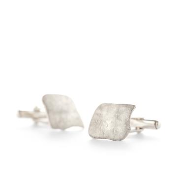 Matte cufflinks in silver