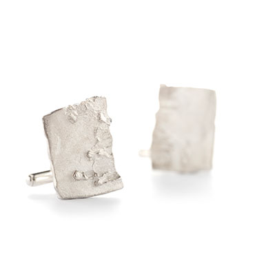 Coarse cufflinks in silver - Wim Meeussen Antwerp