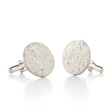 Circular cufflinks in silver