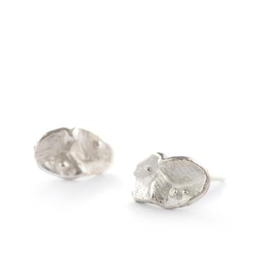 organic earrings in silver