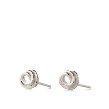 open circular Earrings in silver - Wim Meeussen Antwerp