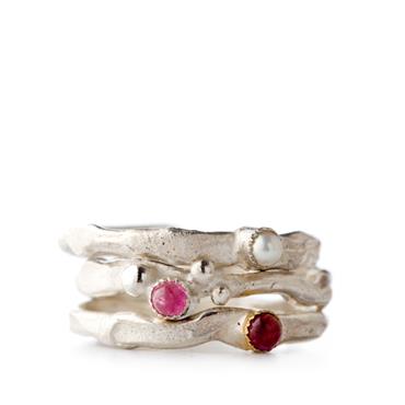 Stack rings in silver - Wim Meeussen Antwerp