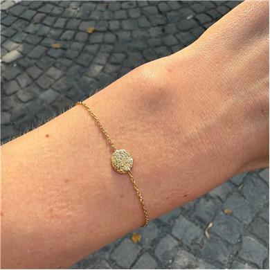 Geel gouden armband met neusafdruk