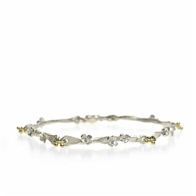 Bracelet in silver with gold details - Wim Meeussen Antwerp