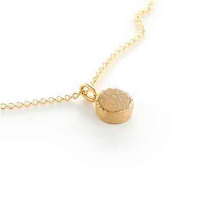 Hanger in geel goud met agaat