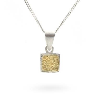 square mourning pendant with gold detail - Wim Meeussen Antwerp