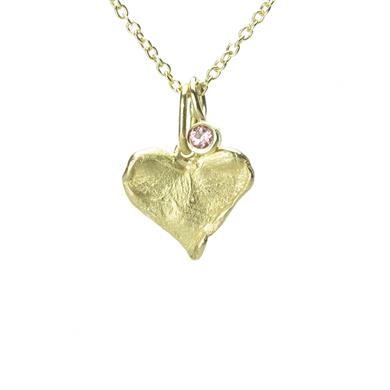 Hangers hartje en roze toermalijn