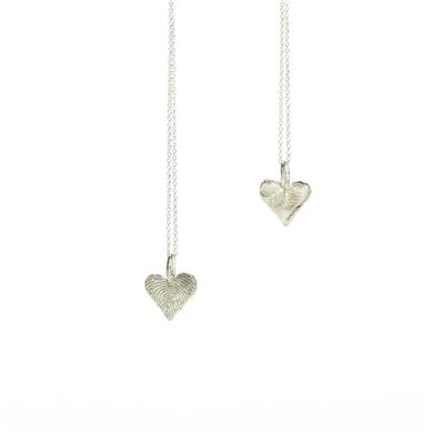 Pendant silver heart with fingerprint - Wim Meeussen Antwerp
