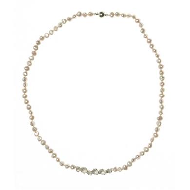 Collier de perles avec détail en argent - Wim Meeussen Anvers