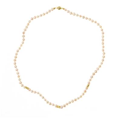 Collier de perles avec détail en or - Wim Meeussen Anvers