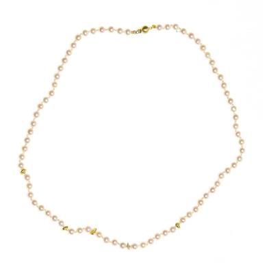 Collier de perles avec détails en or - Wim Meeussen Anvers