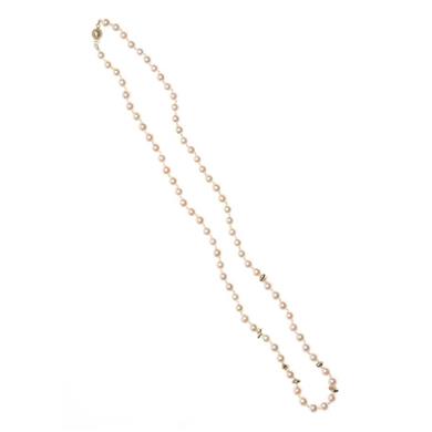 Pearl necklace with details in gold - Wim Meeussen Antwerp