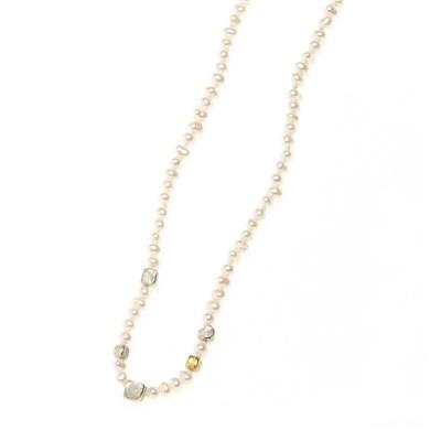Collier de perles avec détails en argent et en or - Wim Meeussen Anvers
