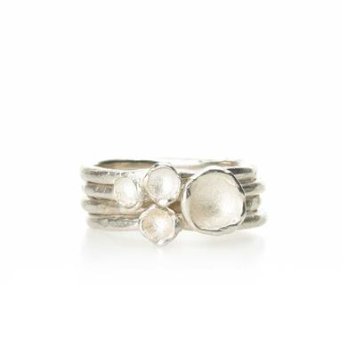Stacking rings in silver