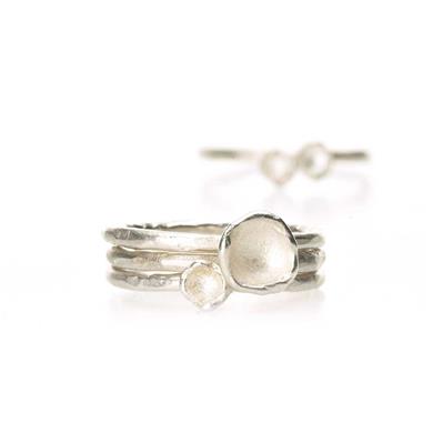 Stacking rings in silver