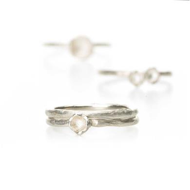 Stacking rings in silver