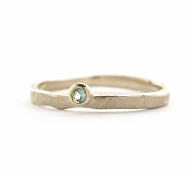 Bague fine avec tourmaline vert - Wim Meeussen Anvers
