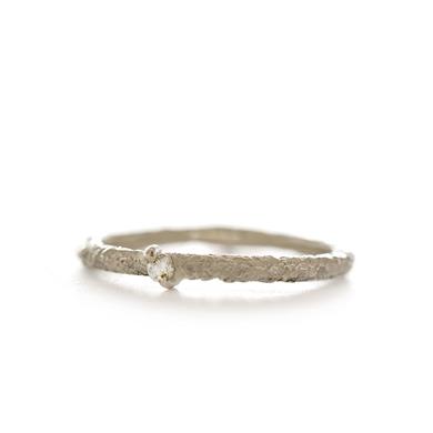 Fine ring with small diamond - Wim Meeussen Antwerp