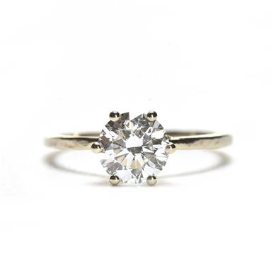 Witgouden ring met lab-grown diamant - Wim Meeussen Antwerpen