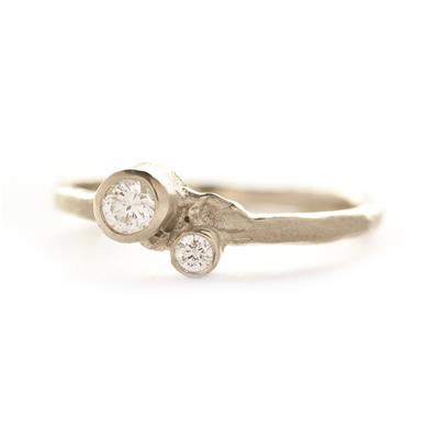 Engagement ring with 2 diamonds - Wim Meeussen Antwerp