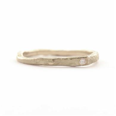 Bague fine avec un diamant - Wim Meeussen Anvers