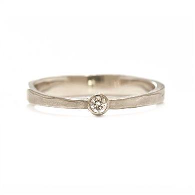 Belle bague de fiançailles classique avec diamant - Wim Meeussen Anvers