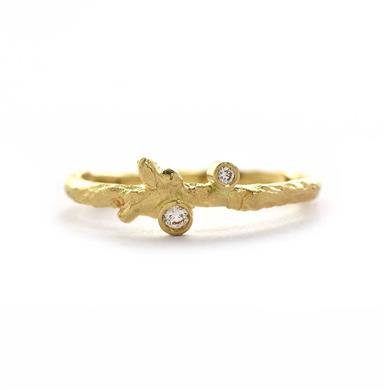 Bague naturelle en or jaune - Wim Meeussen Anvers