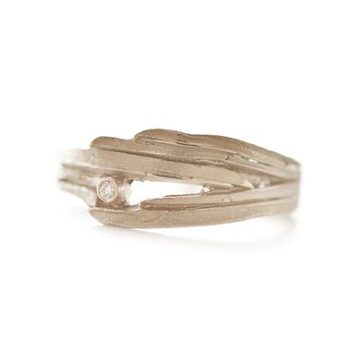 anneau enveloppant en or avec diamant - Wim Meeussen Anvers