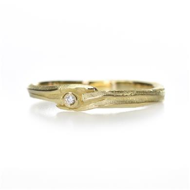 Bague fine en or avec diamant - Wim Meeussen Anvers