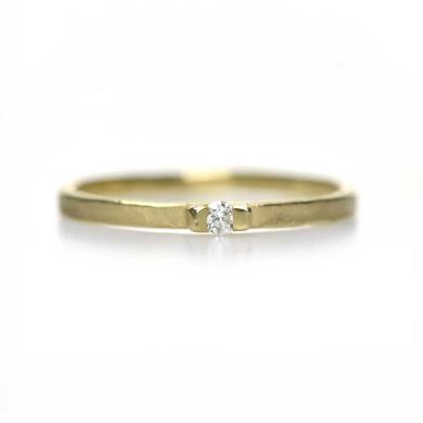 Bague fiançailles fine avec diamant - Wim Meeussen Anvers