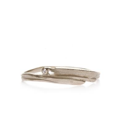 Thin wrap ring with diamond