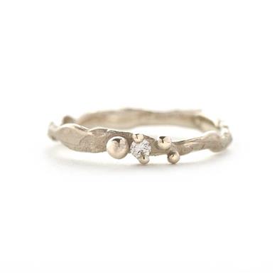 Bague fine en or avec diamant - Wim Meeussen Anvers