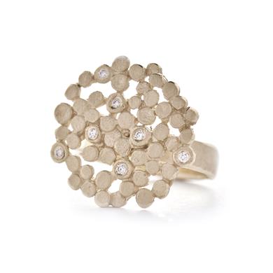 Ring in white gold with discs - Wim Meeussen Antwerp