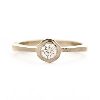 Bague de fiançailles avec diamant sertissage rond - Wim Meeussen Anvers