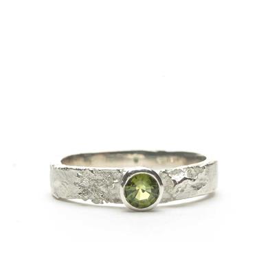 Ring in silver with tourmaline - Wim Meeussen Antwerp