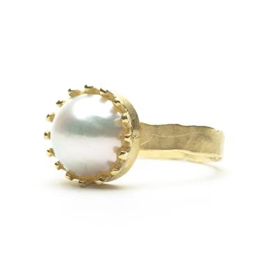 Bague avec perle d'eau douce - Wim Meeussen Anvers