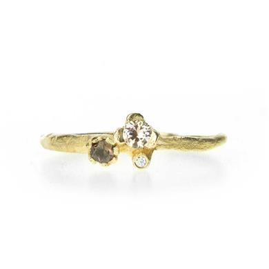 Festive ring with (semi-) precious stones - Wim Meeussen Antwerp