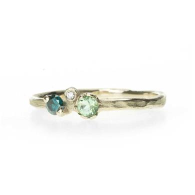 Festive ring with (semi-) precious stones - Wim Meeussen Antwerp