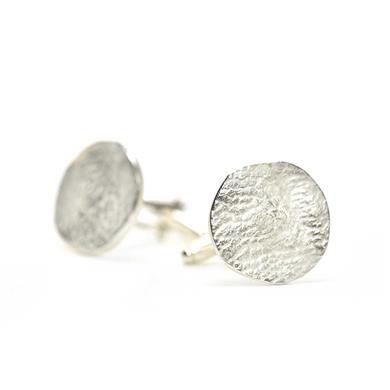 Silver cufflinks with nose print - Wim Meeussen Antwerp