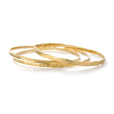 Yellow gold bracelets without a clasp