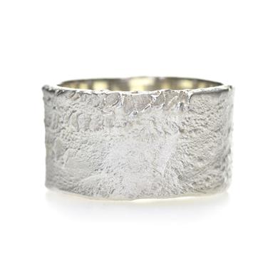 Wide rough men's ring - Wim Meeussen Antwerp