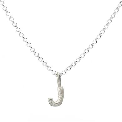 Silver children's pendant - letter - Wim Meeussen Antwerp