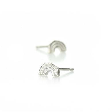 Silver children's ear studs - Rainbow - Wim Meeussen Antwerp