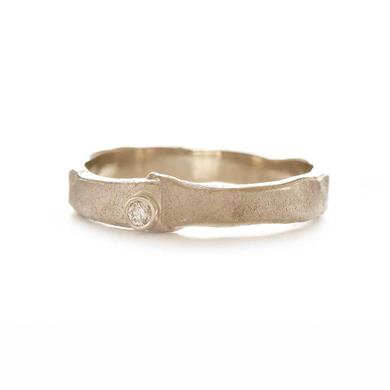 bague avec chevauchement en or avec diamant - Wim Meeussen Anvers