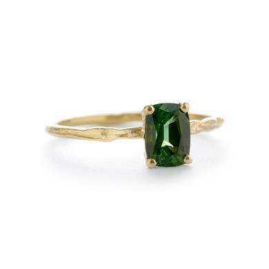 Jolie bague avec une tourmaline verte - Wim Meeussen Anvers