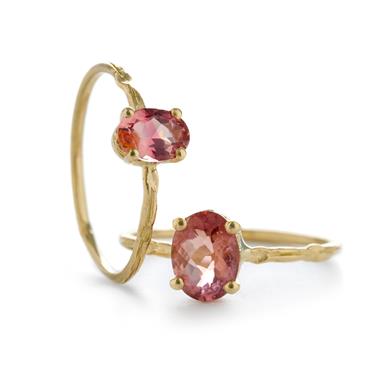 Bagues uniques ornées de tourmaline rose - Wim Meeussen Anvers